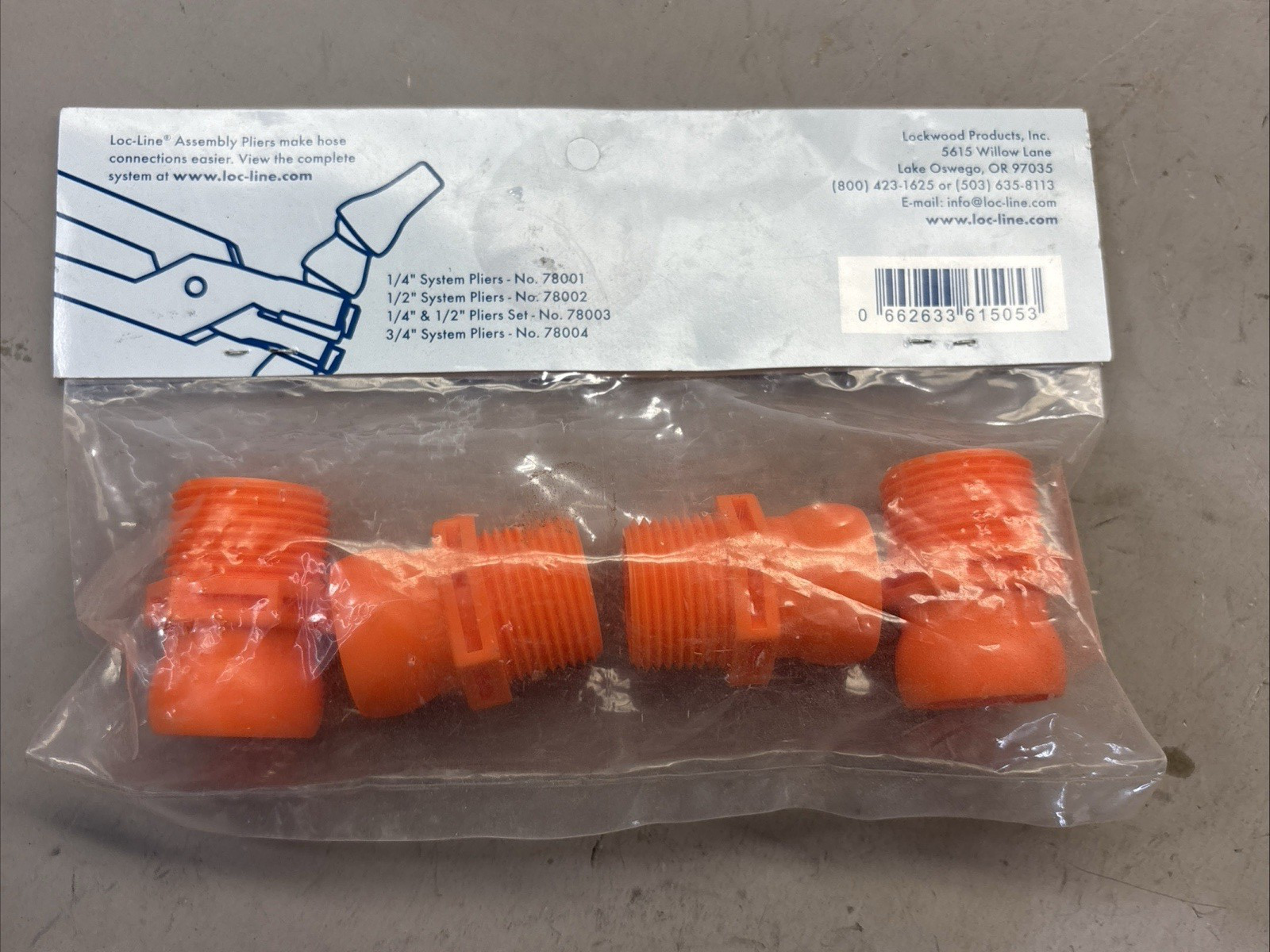 3/4" NPT Connector Male for Loc-Line® USA 3/4" System 4 Pieces per Pack  #61505