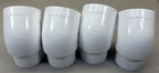LOT OF 4 LASCO 2" SCH40 PVC STREET 45 DEGREE ELBOW SPIG X SOC