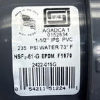 New Spears 2422-015G Single Entry Ball Valve, 1-1/2", Socket End Style, PVC
