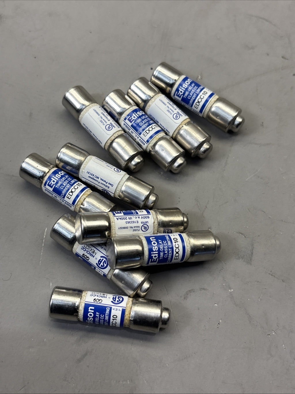 (Box of 10) Edison Fusegear 600V, 10A, CLASS CC, Time-Delay G09