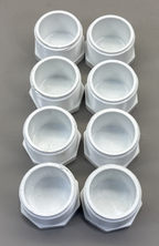 LOT of 8 - LASCO Threaded plug - cap 1 1/2" Hexagon