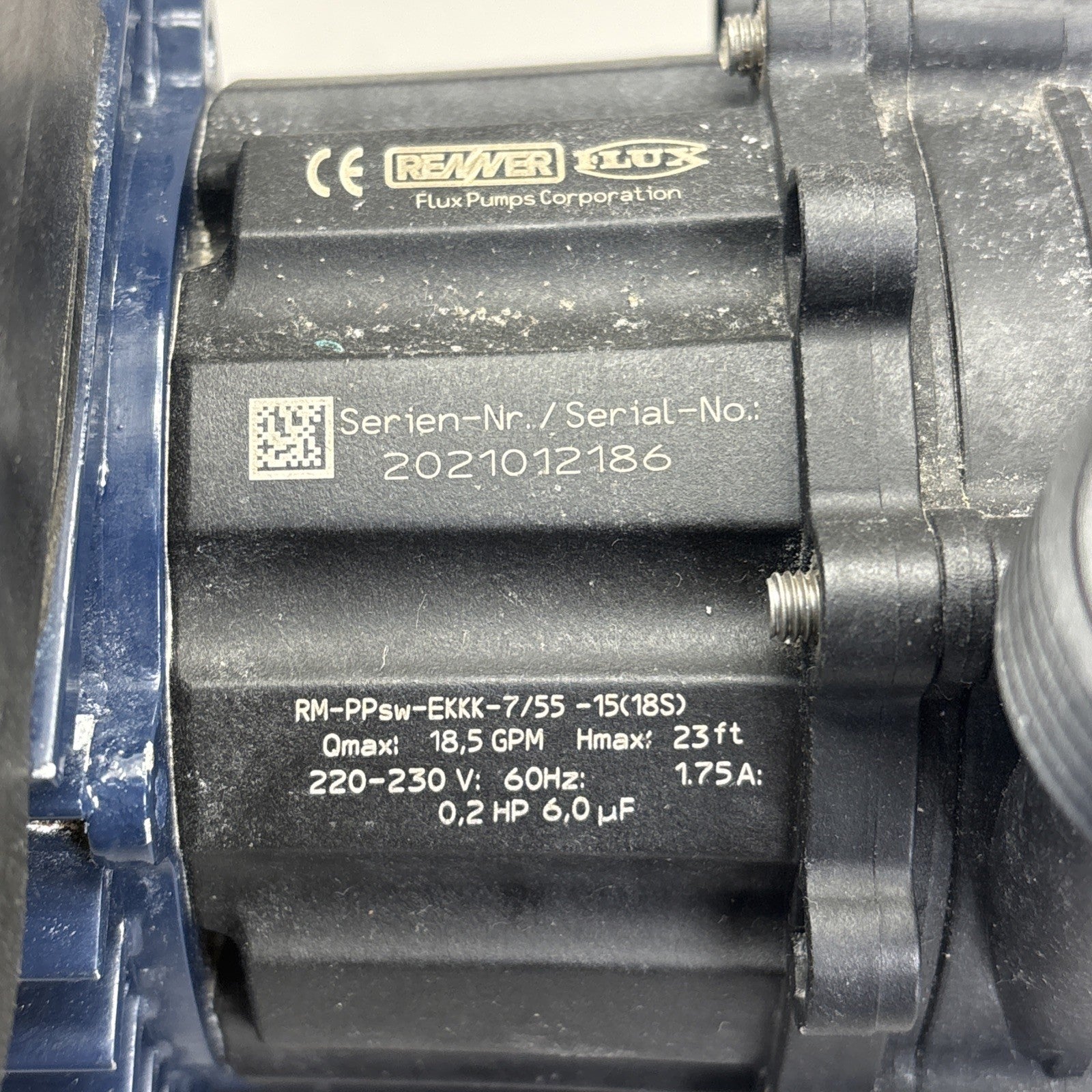 Renner Flux Magnet Drive Pump 0.2 HP 60Hz