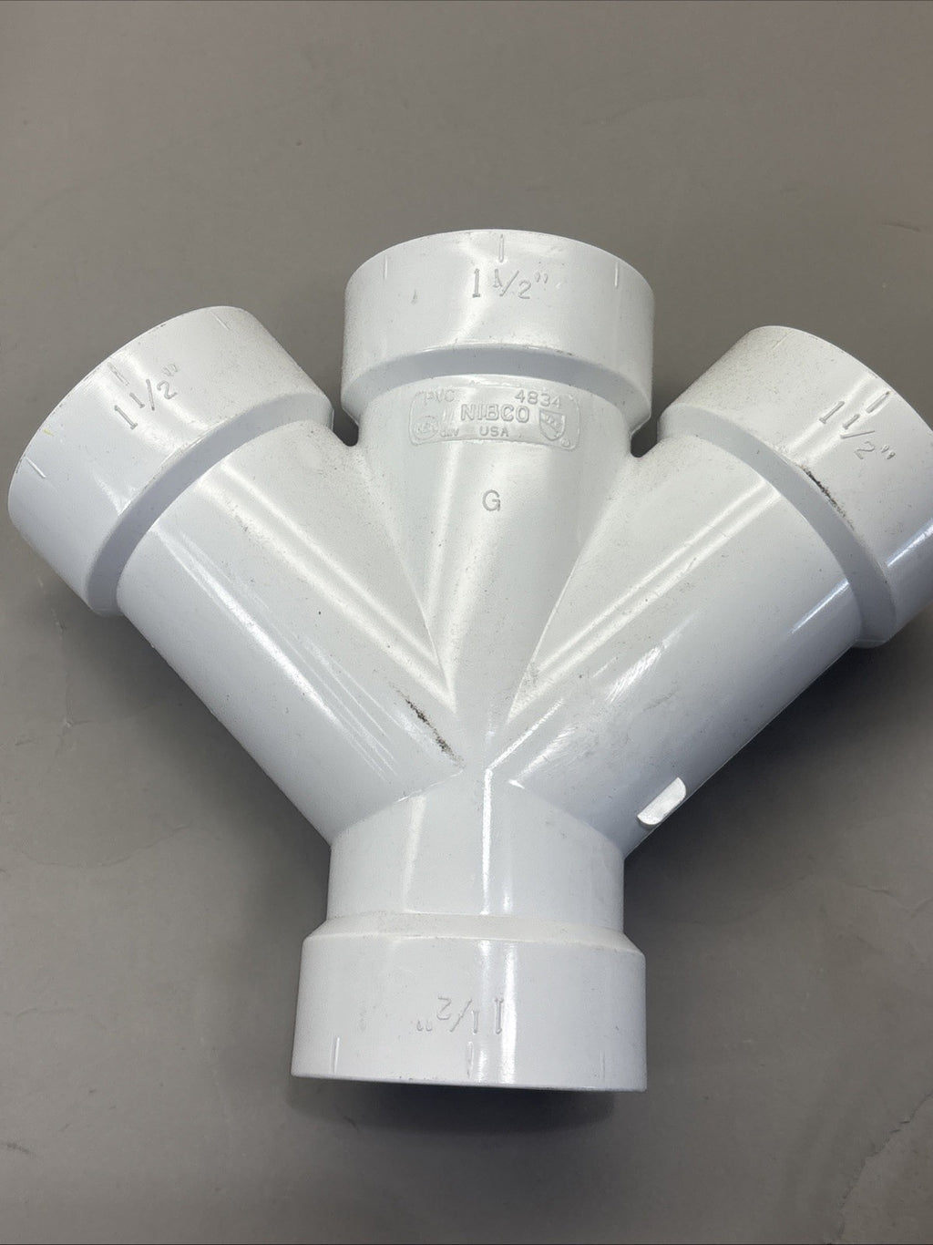 Nibco 4834 Sch 40 PVC/DWV 2” X 1-1/2” Double Wye Lot Of 2