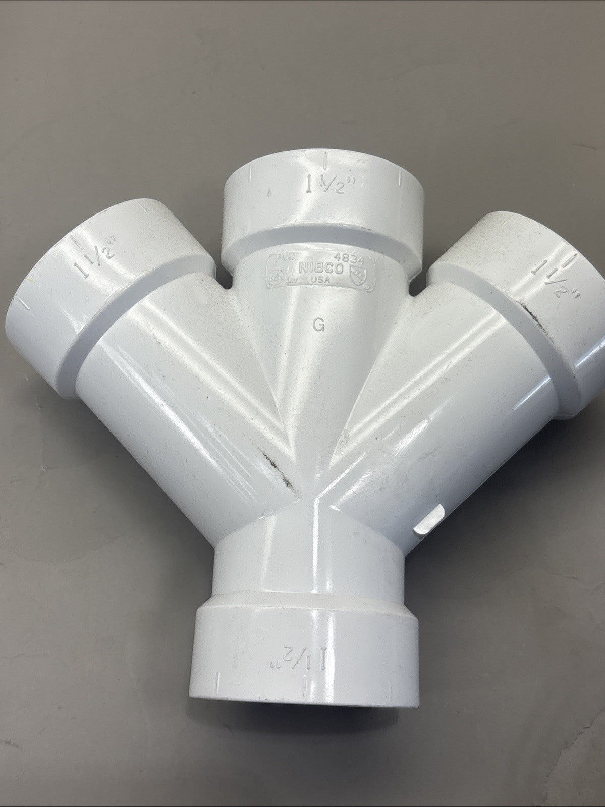 Nibco 4834 Sch 40 PVC/DWV 2” X 1-1/2” Double Wye Lot Of 2