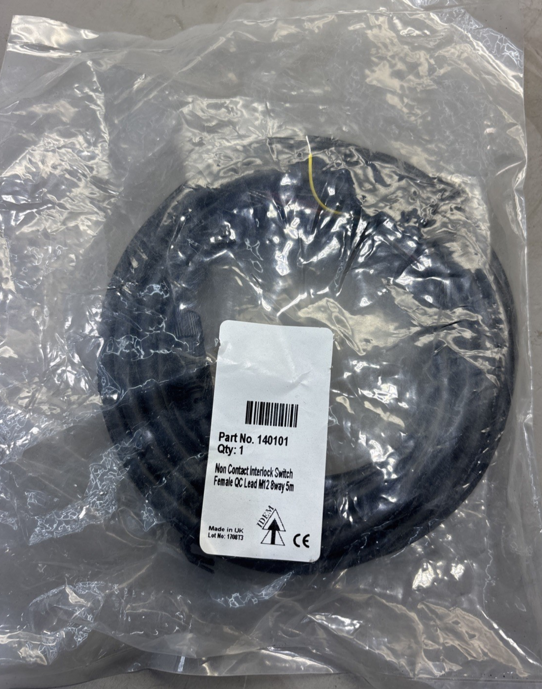 IDEM 140101 Safety Switches Non Contact Interlock Switch Female QC Lead M12 (5m)