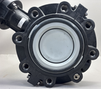 +GF+ GEORG FISCHER 4" DN100 Butterfly Valve, Lever Handle EPDM PVC-C/INOX