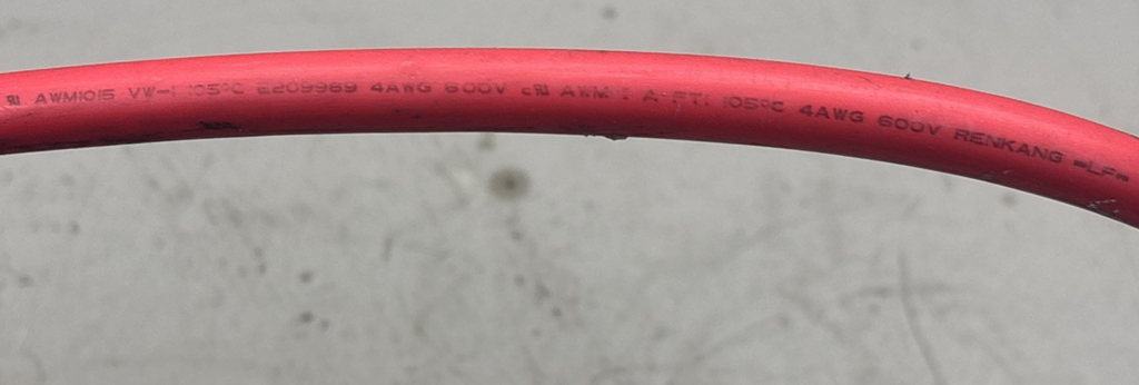 44INCH  POSITIVE BATTERY WIRE CABLE