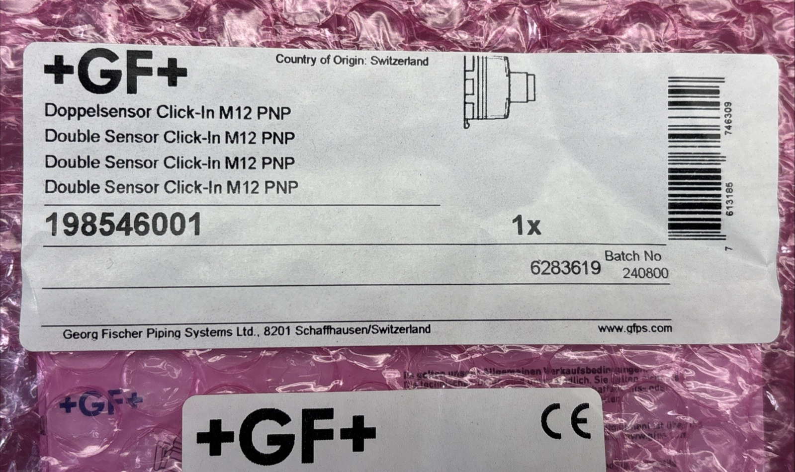 +GF+ Georg Fisher Double Sensor Click-In M12 PNP 198546001