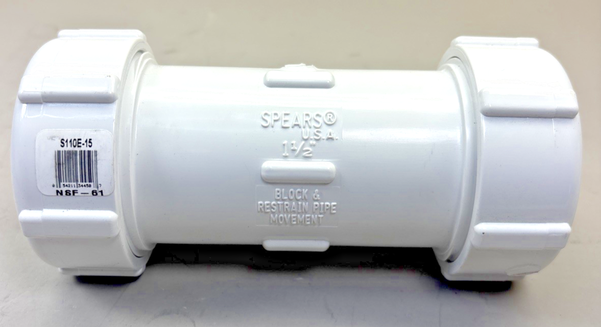 SPEARS S110-15 1-1/2 PVC COMPRESSION COUPLING