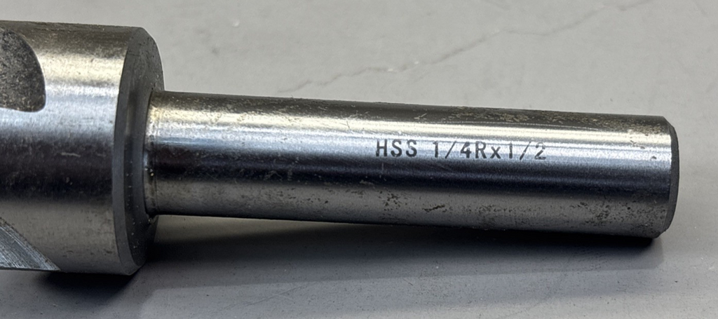 1/4 X 1/2" HSS CORNER ROUNDING END MILL (5800-4080)