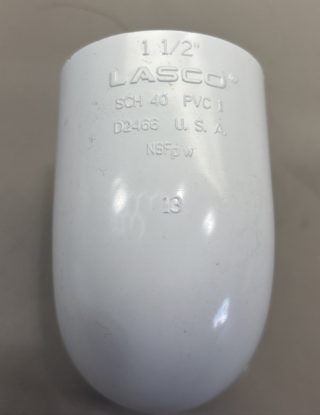 LOT of 10 - LASCO Schedule  1-1/2 in. Slip PVC 90 Degree Elbow Pipe Fitting