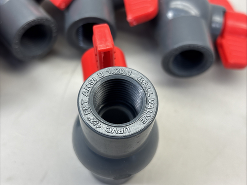 (5-Pack) Hayward QVC 1/2" UPVC Ball Valve, Compact, Threaded Ends,