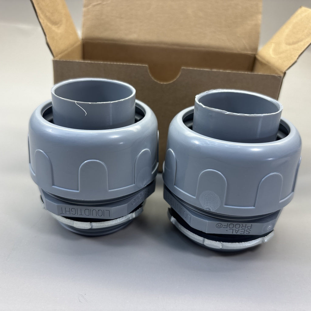 SEALPROOF SYSTEM 8411, 1-1/2" NON-METALLIC STRAIGHT CONNECTORS GRAY ( 2 PACK )