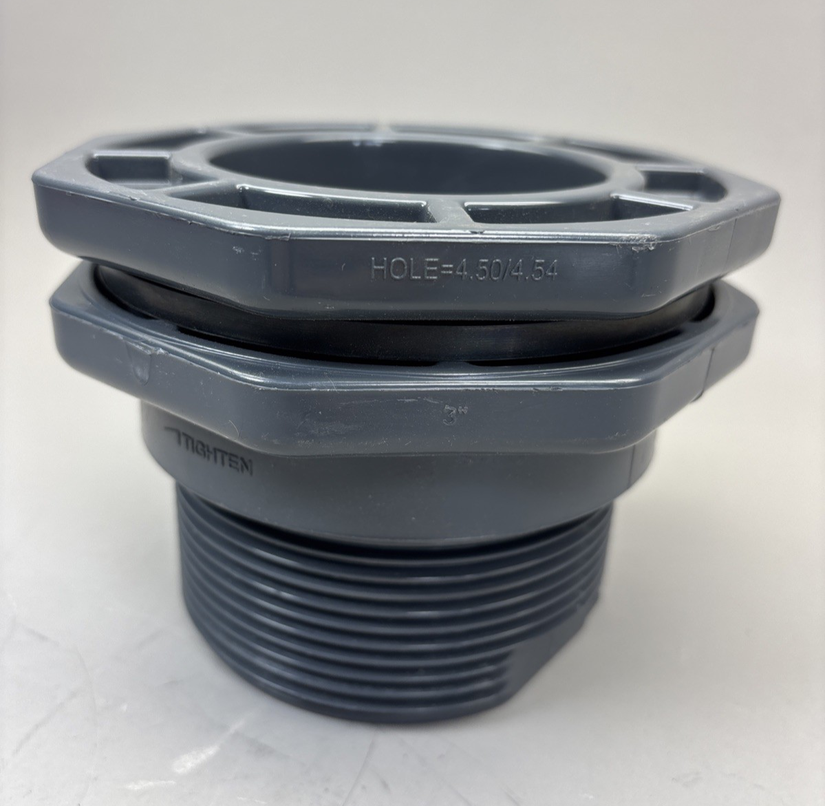 HAYWARD BFA1030CES 3" PVC, Bulkhead Tank Fitting,EPDM