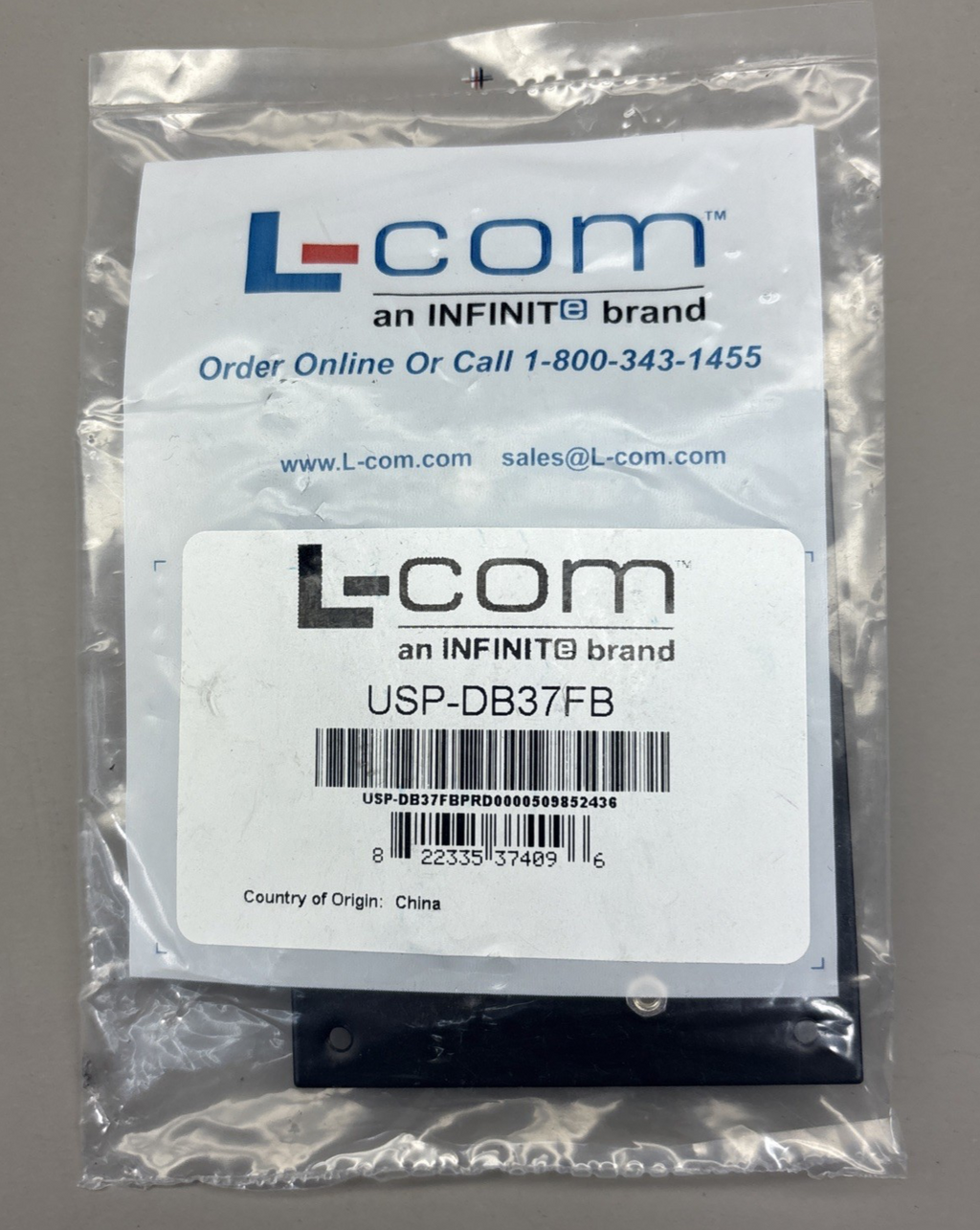 L-Com USP-DB37FB Gender Changer, Female/Female Adapter DB37FB D-Sub INFINITE