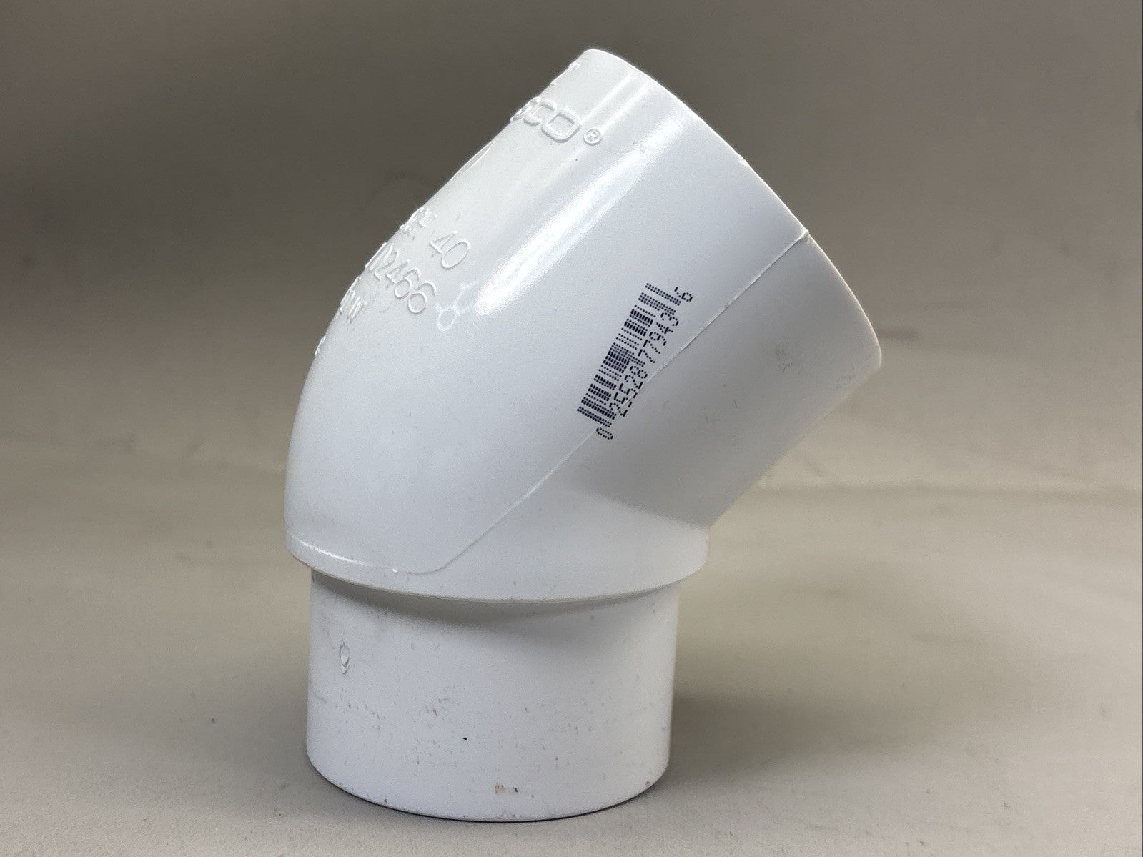 LOT OF 4 LASCO 2" SCH40 PVC STREET 45 DEGREE ELBOW SPIG X SOC