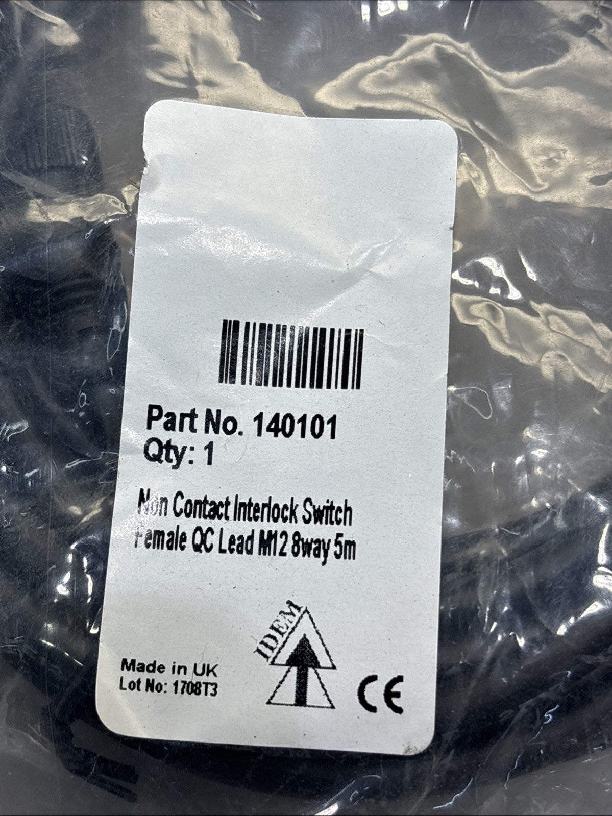 IDEM 140101 Safety Switches Non Contact Interlock Switch Female QC Lead M12 (5m)