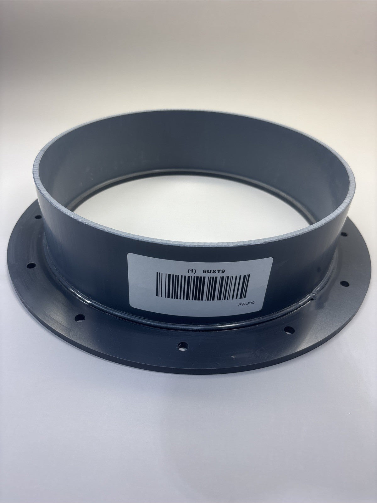 PLASTIC SUPPLY PVCF10 Flange,10" Duct Size 6UXT9