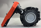 +GF+ GEORG FISCHER 4" DN100 Butterfly Valve, Lever Handle EPDM PVC-C/INOX