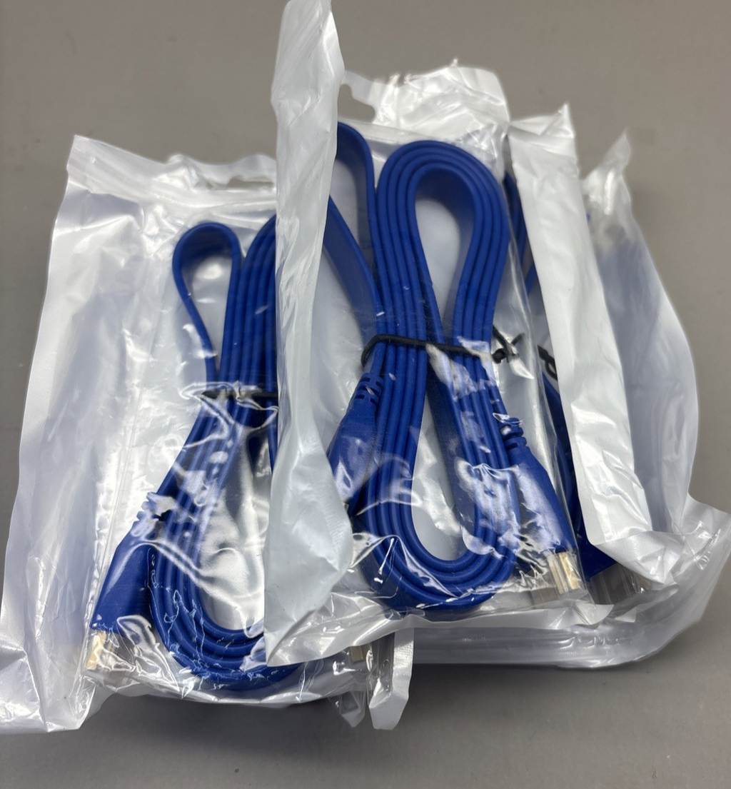 6 pcs 5ft Blue Premium HDMI Cable V1.4 1080P HDTV 3D xBox PS5 TV High Speed