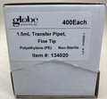 Globe Scientific 134020 Transfer Pipette, 1.5Ml, 104Mm L, Pk400