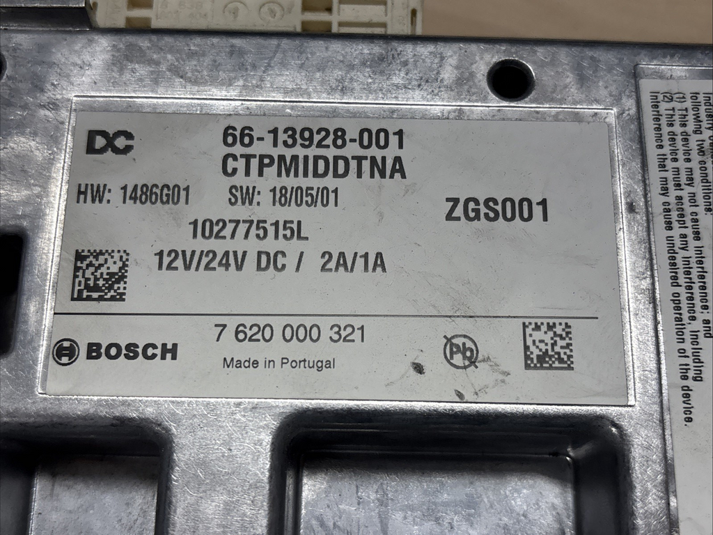BOSCH Freightliner Cascadia Telematric Control Module 66-13928-001, 661392800