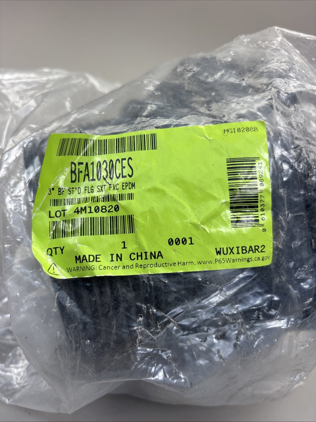 HAYWARD BFA1030CES 3" PVC, Bulkhead Tank Fitting,EPDM