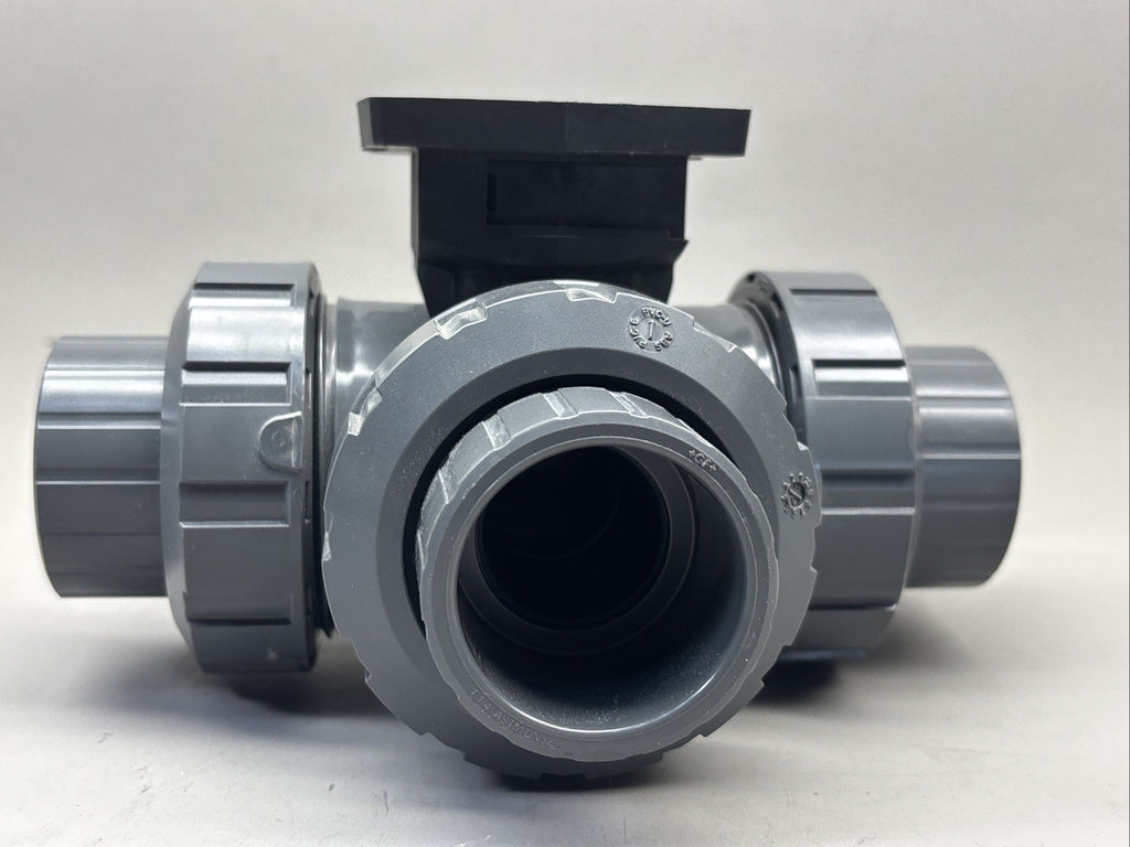 Georg Fischer +GF+ 3-Way Ball Valve, 1 1/4"DN32  PVC-U EPDM Typ 543 PN10