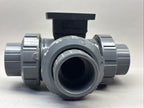 Georg Fischer +GF+ 3-Way Ball Valve, 1 1/4"DN32  PVC-U EPDM Typ 543 PN10