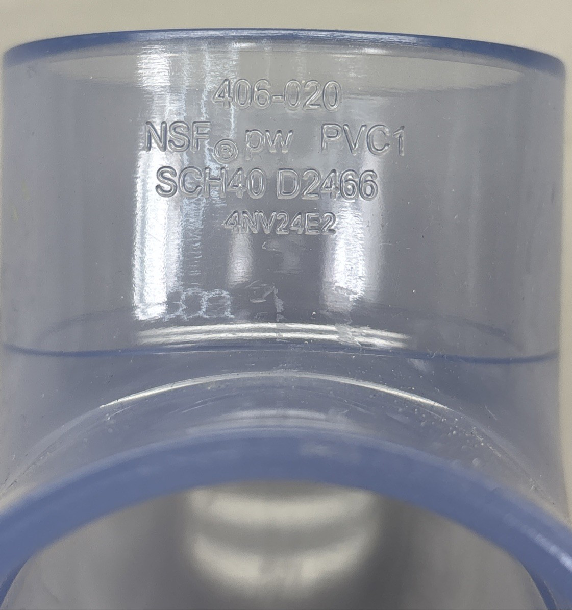 Spears 406-020 Elbow Fitting 2" PVC SCH 40 , 90 deg Clear