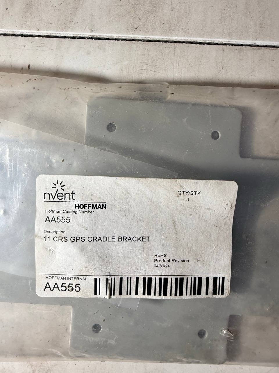 1-Nvent Hoffman AA555 11 CRS GPS Cradle Bracket Gray for Electrical Box