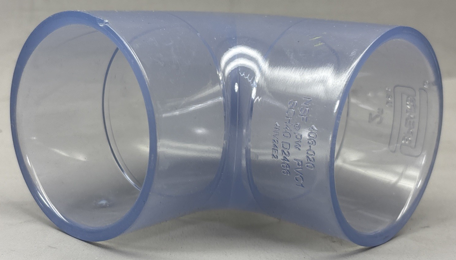 Spears 406-020 Elbow Fitting 2" PVC SCH 40 , 90 deg Clear