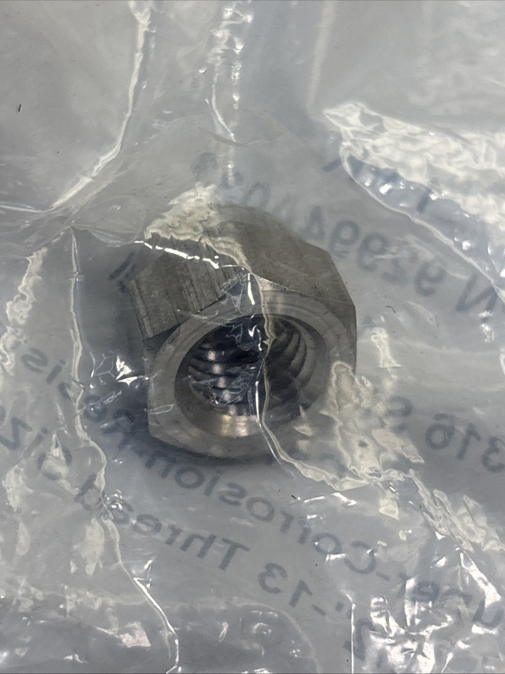 LOT OF 7 - CAP NUT 92994A033, 1/2" 13 THREAD SIZE, 316 STAINLESS STEEL IN HEX Wd