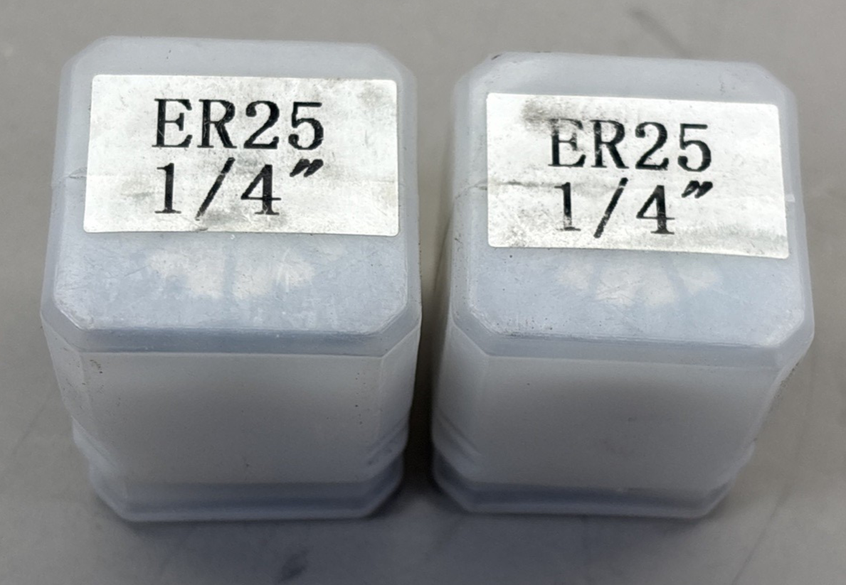 Lot of 2 – ER25 – 4–3 Marked Spring Collet – CNC Milling Lathe