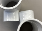 LASCO 1-1/2" x 1-1/2" x 1" PVC Sch. 40 Reducing Tee - Lot of 3