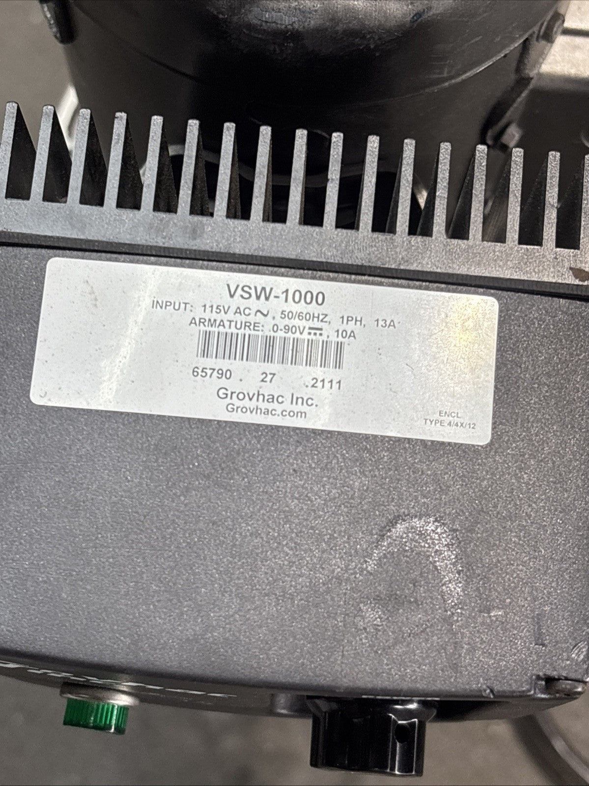 Leeson 098004.00 Electric Motor 90 Volt DC 1800 Rpm 1/3 Hp Grovhac VSW-1000 DC