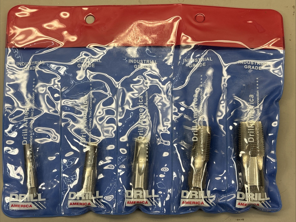 Drill America 1/8 1/4 3/8 1/2 3/4  NPT Pipe Tap NEW BIN FREE SHIPPING