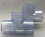 Set of 2 SPEARS 401-020 TEE 2 In SCH 40 PVC Standard Clear