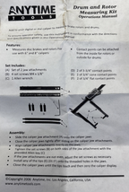 Anytime Tools Drum and Rotor Measuring KIT