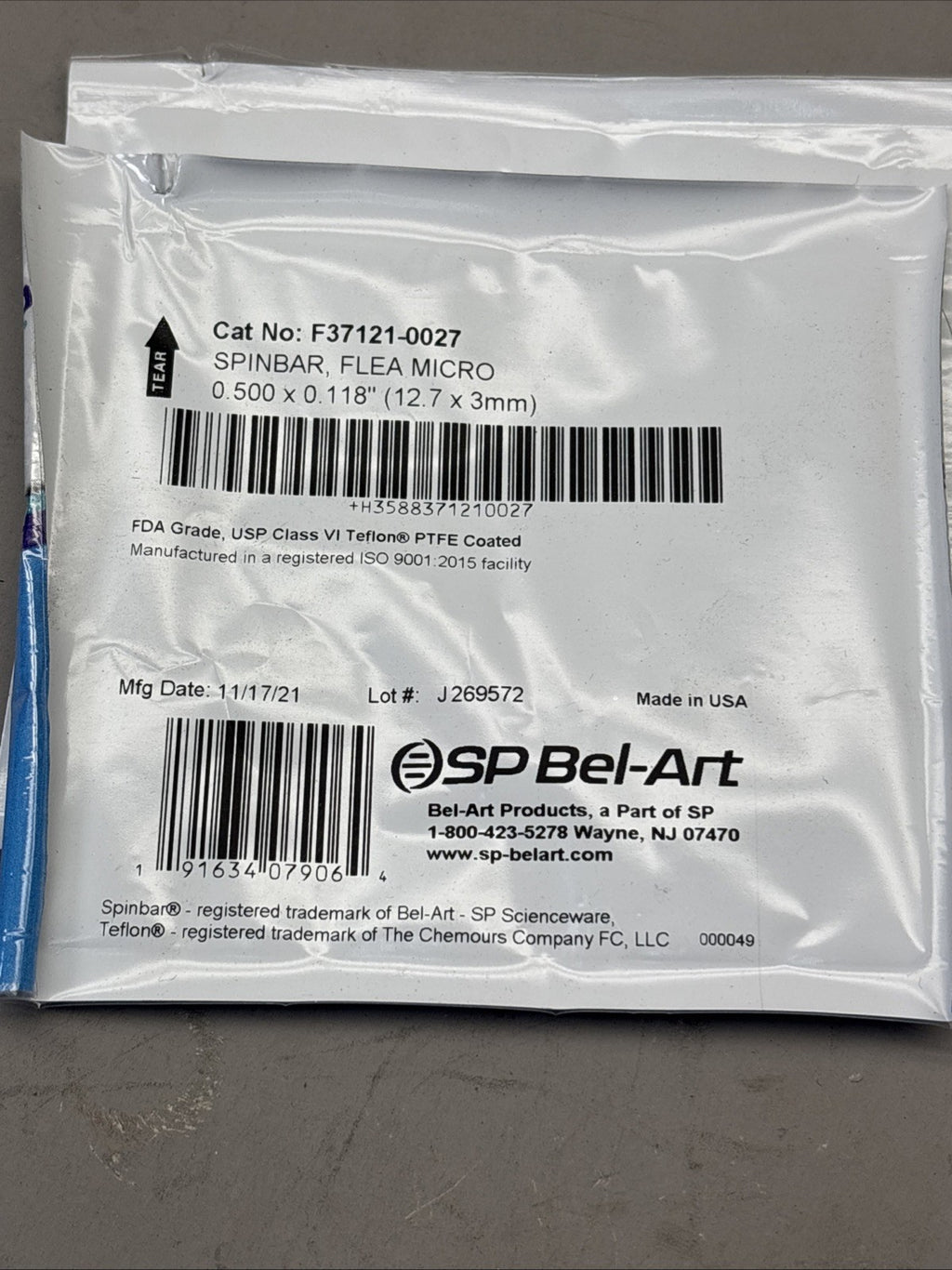 Bel-Art F37110-0112 Magnetic Stirring Bars, Octagon, PTFE, 38.1 x 8mm