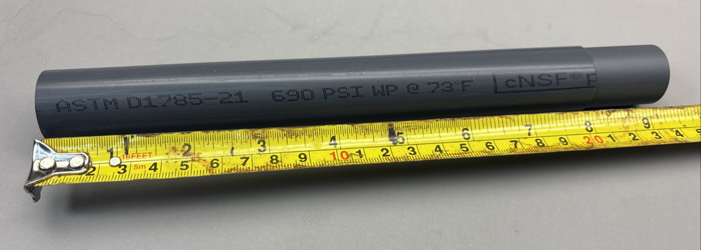 LOT 12 of Each size PVC 1120 ASTM 1785-21 690 PSI 3/4 - 9" 1/4 and 7" 1/4