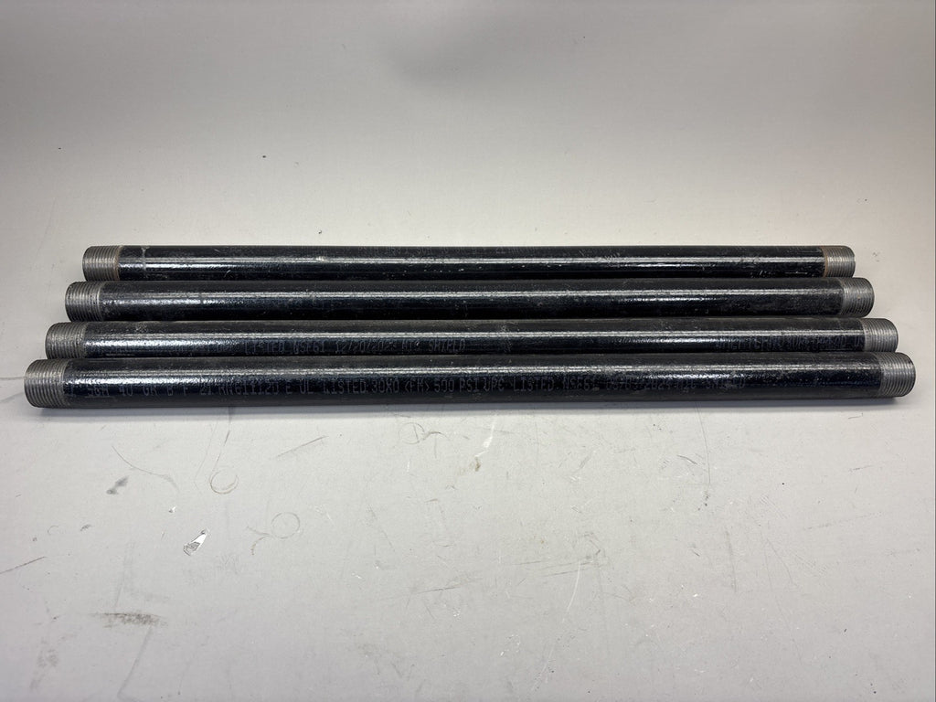 2ft SCH 40 Steel Seamless Pipe Nipple Threaded Black  ASTM A53