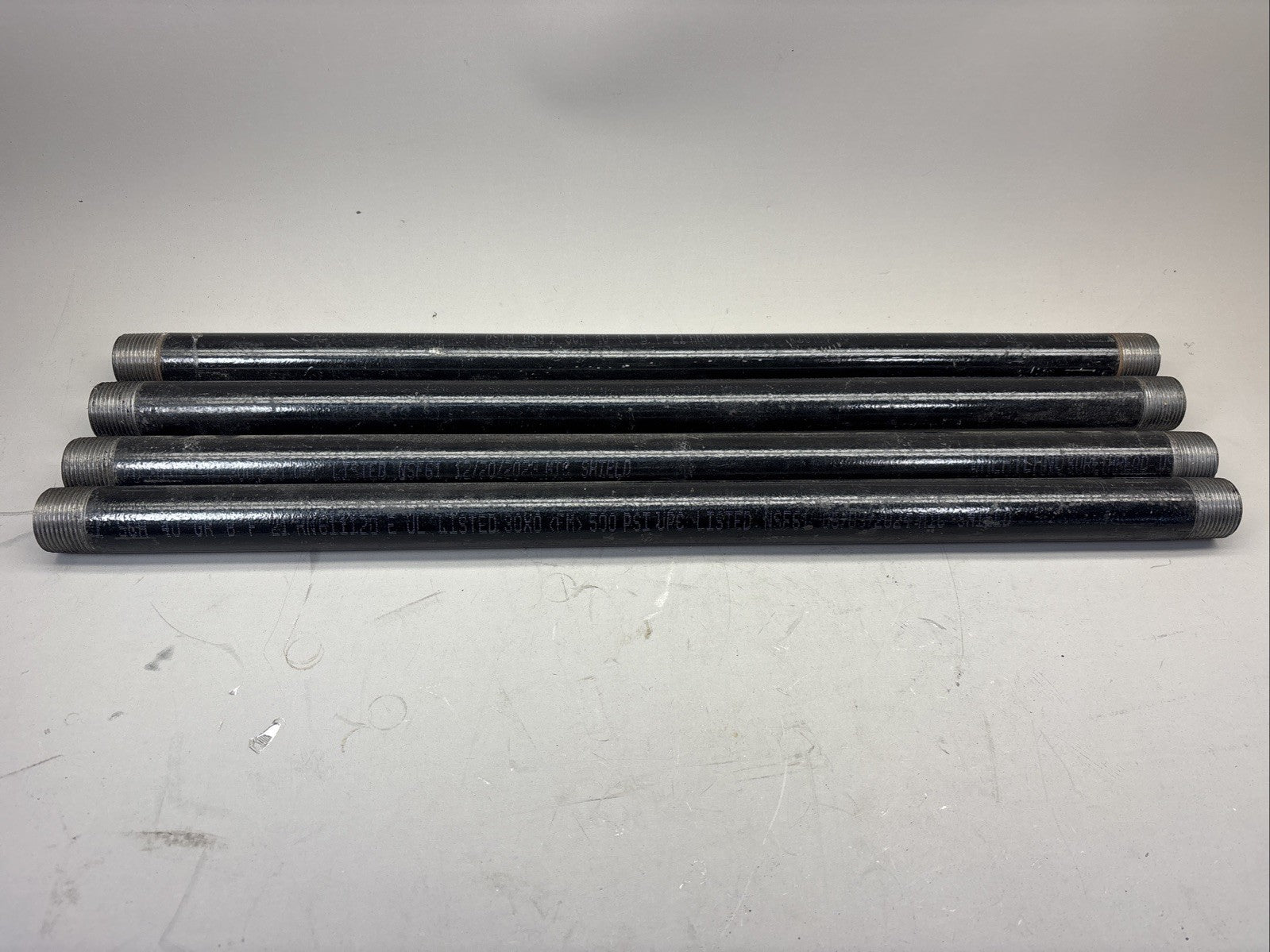 2ft SCH 40 Steel Seamless Pipe Nipple Threaded Black  ASTM A53