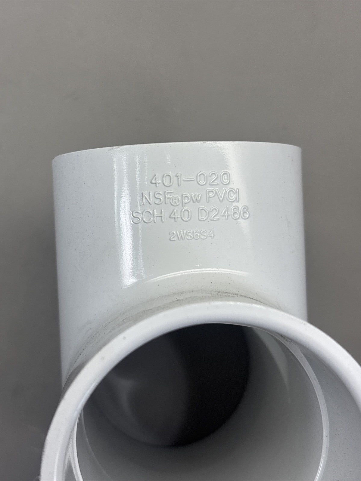 SPEARS 6 pc Box of 401-020 PVC Pipe Fitting, Tee Socket Schedule 40, White, 2"